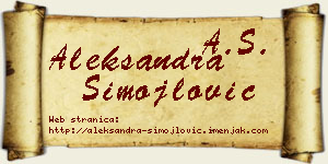 Aleksandra Simojlović vizit kartica